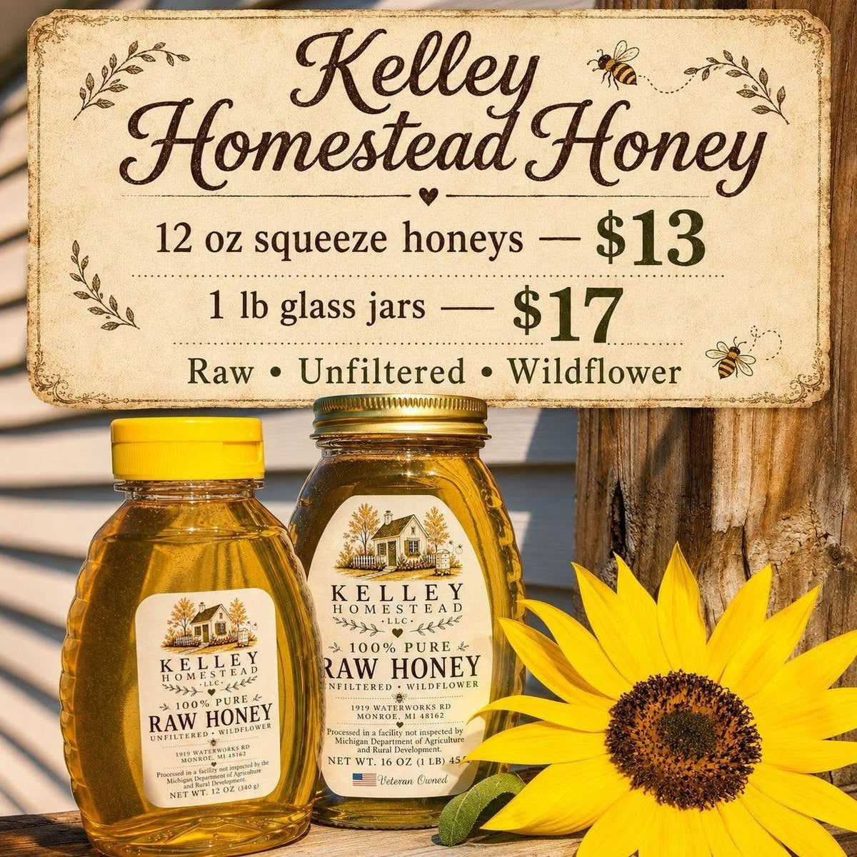 Honey-  Raw and Unfiltered